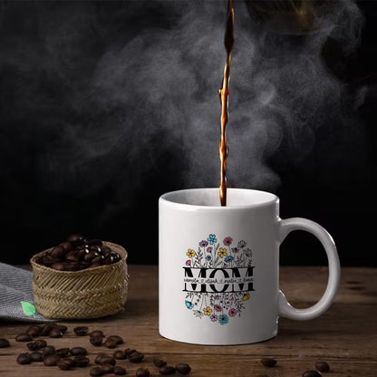 Personalized MOM Wildflower Name Mug Custom Mother's Day Gift - 11oz