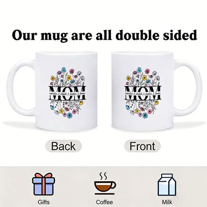 Personalized MOM Wildflower Name Mug Custom Mother's Day Gift - 11oz