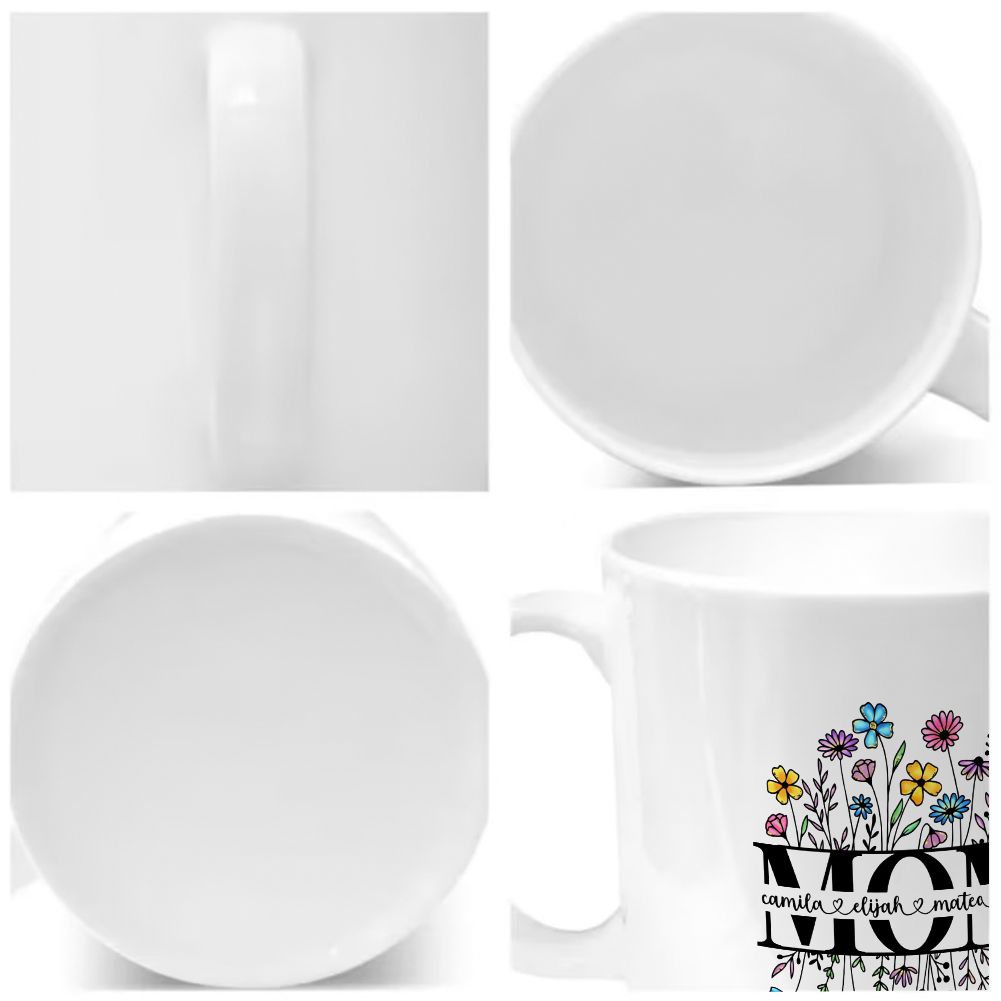 Personalized MOM Wildflower Name Mug Custom Mother's Day Gift - 11oz