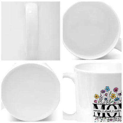 Personalized MOM Wildflower Name Mug Custom Mother's Day Gift - 11oz
