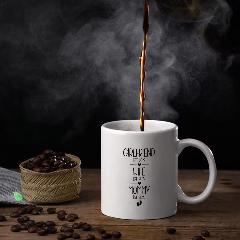 Personalized Girlfriend Wife Mommy EST Year Custom Mug - 11oz