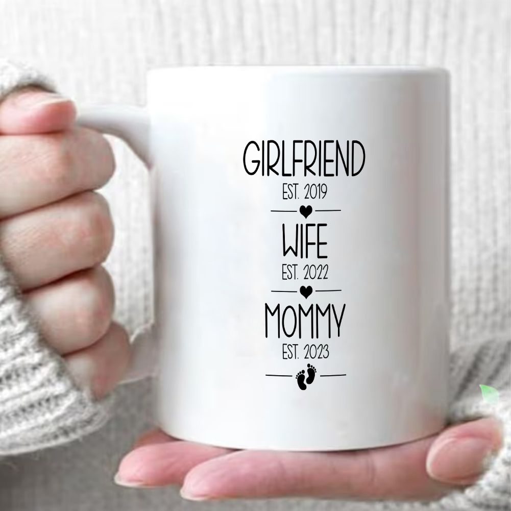Personalized Girlfriend Wife Mommy EST Year Custom Mug - 11oz