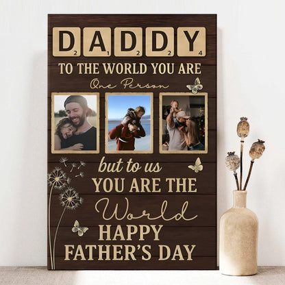 Father's Day Personalized Custom Canvas Print