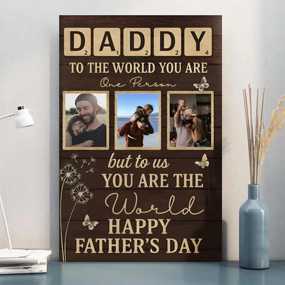 Father's Day Personalized Custom Canvas Print