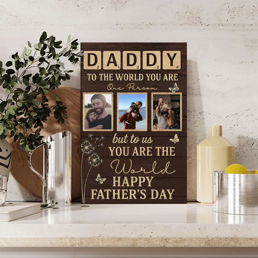 Father's Day Personalized Custom Canvas Print