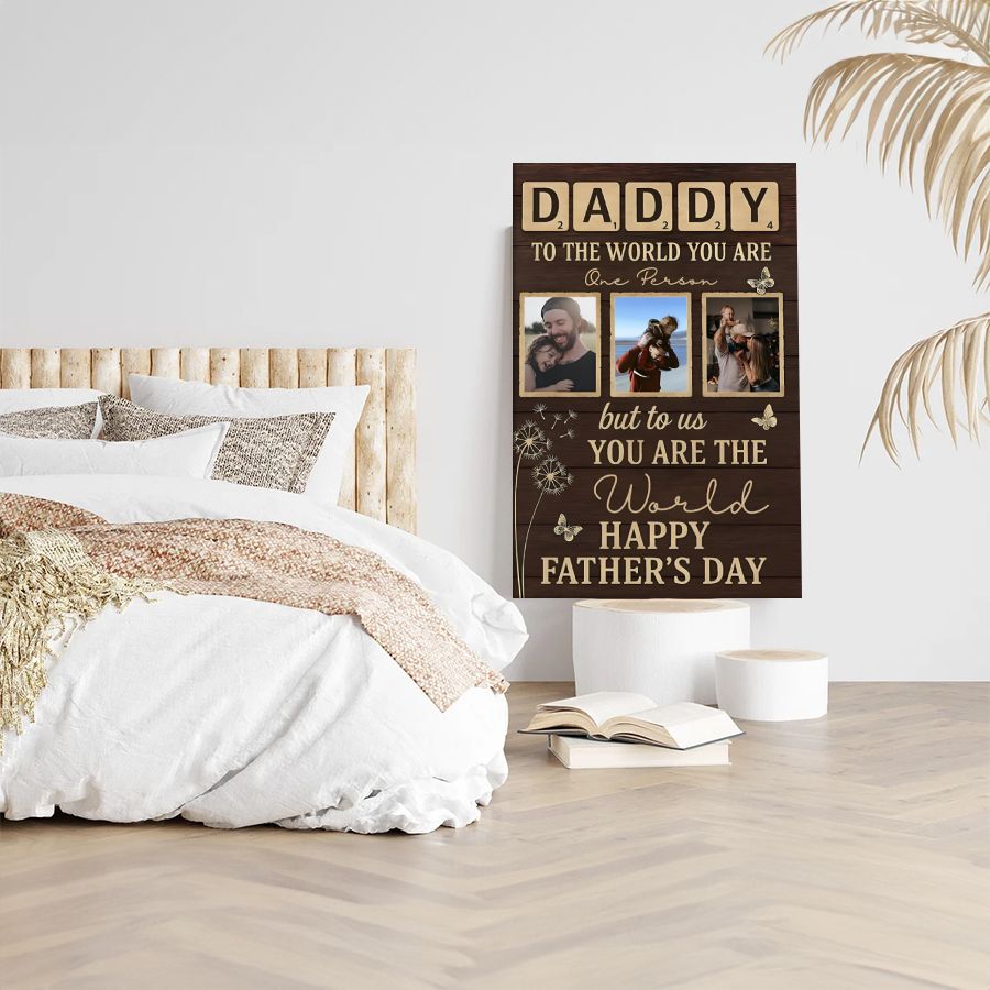 Father's Day Personalized Custom Canvas Print