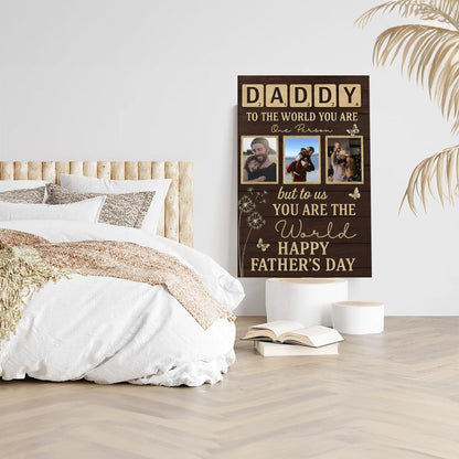 Father's Day Personalized Custom Canvas Print