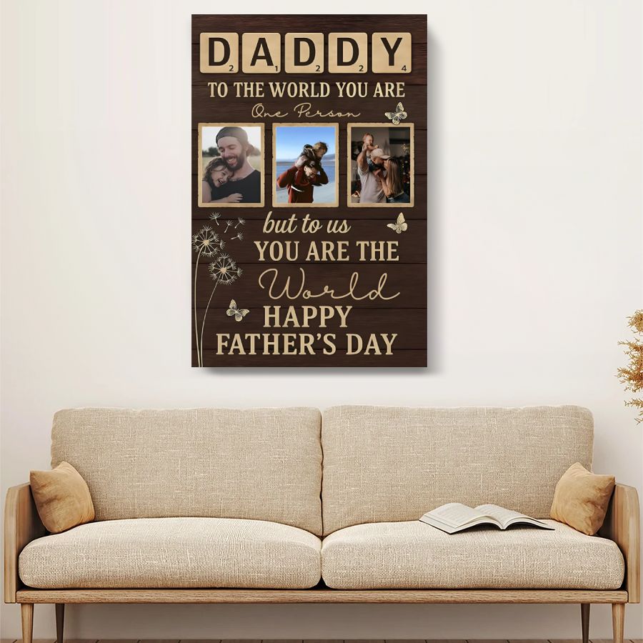 Father's Day Personalized Custom Canvas Print
