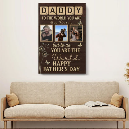 Father's Day Personalized Custom Canvas Print