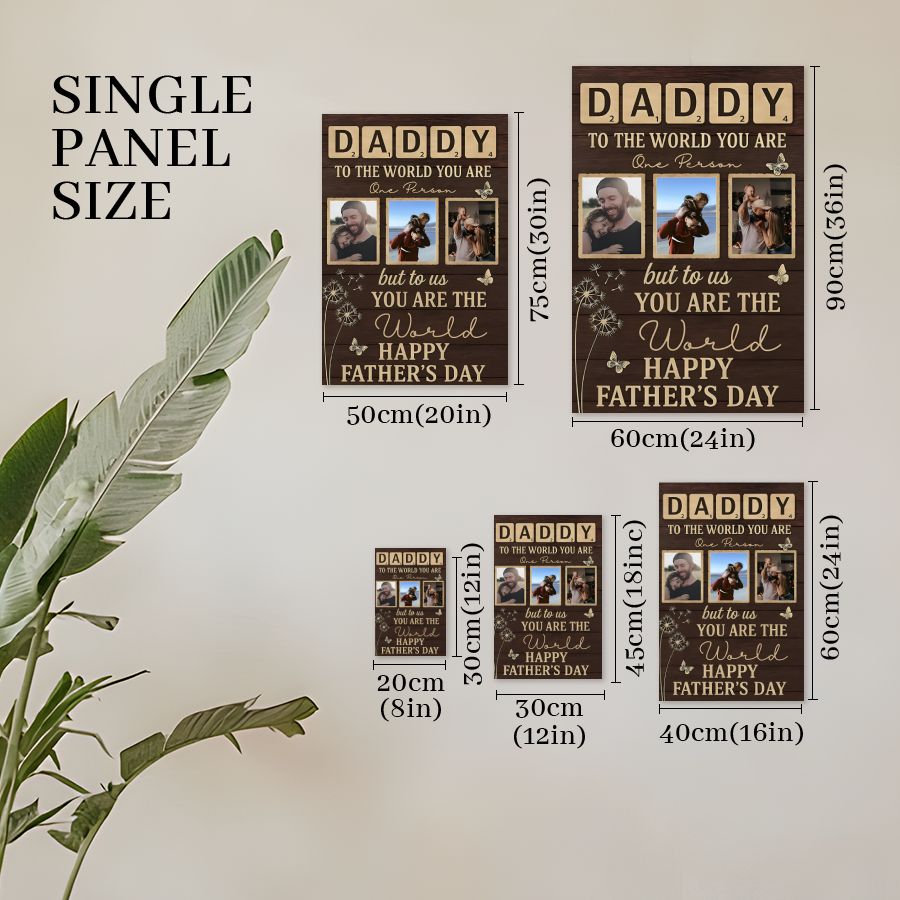 Father's Day Personalized Custom Canvas Print