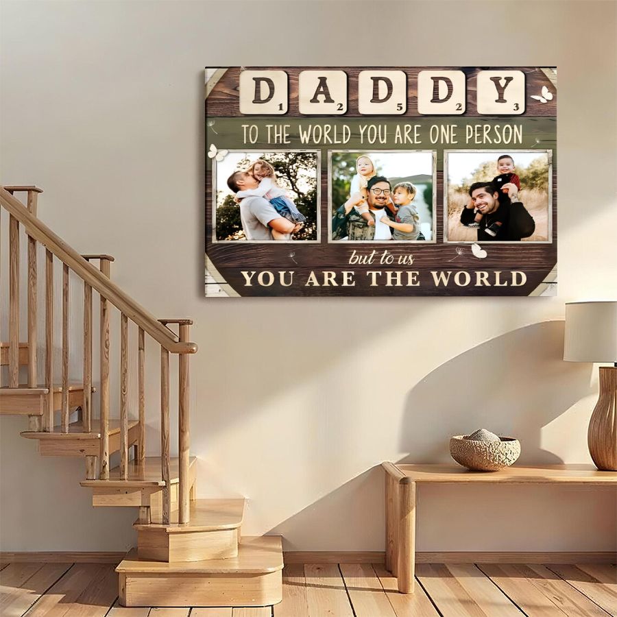 Father's Day Personalized Custom Canvas Print