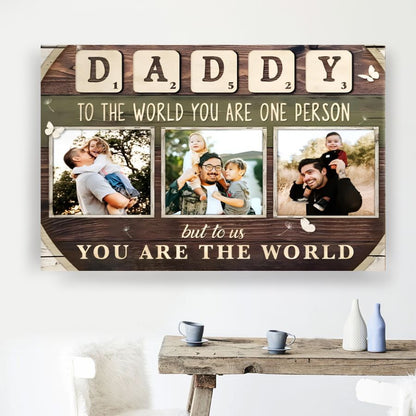 Father's Day Personalized Custom Canvas Print