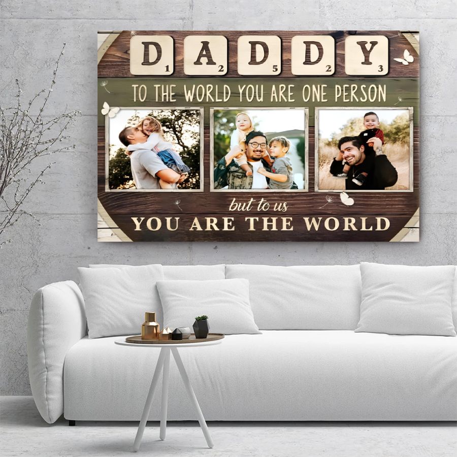 Father's Day Personalized Custom Canvas Print