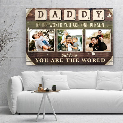 Father's Day Personalized Custom Canvas Print