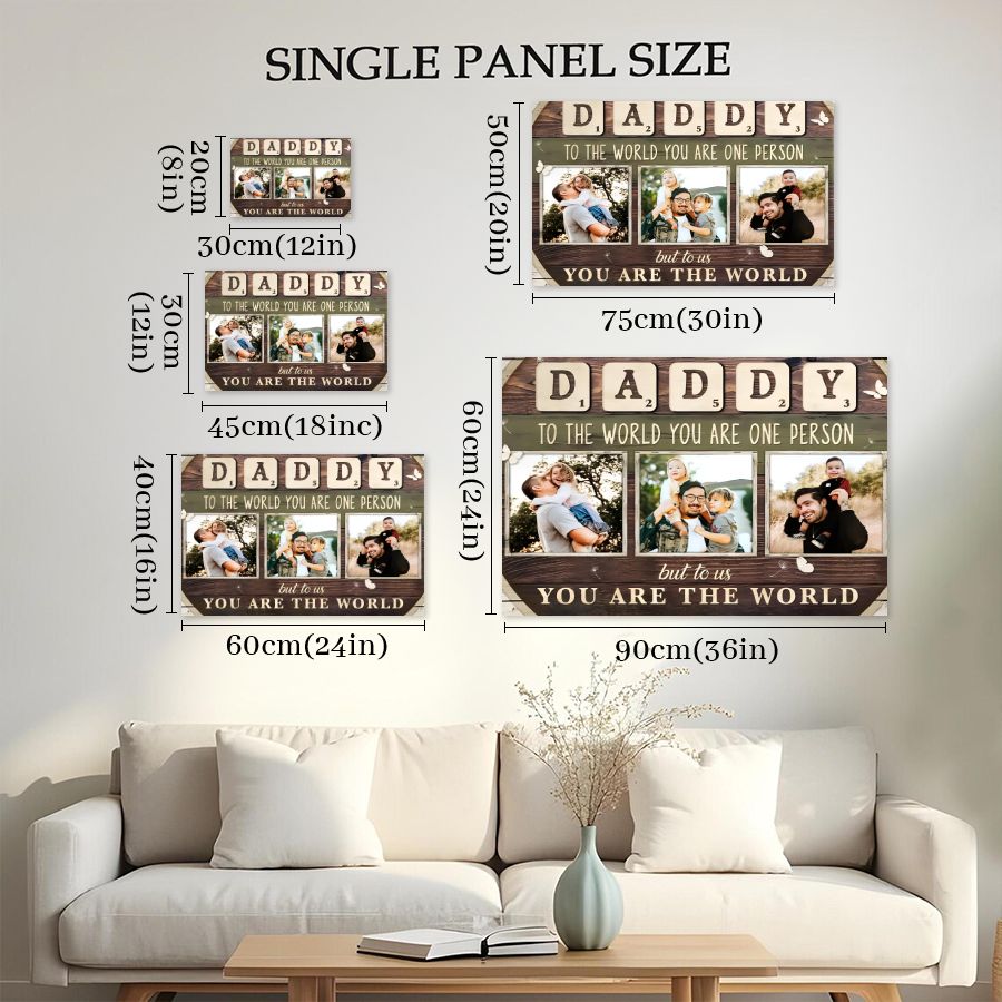 Father's Day Personalized Custom Canvas Print