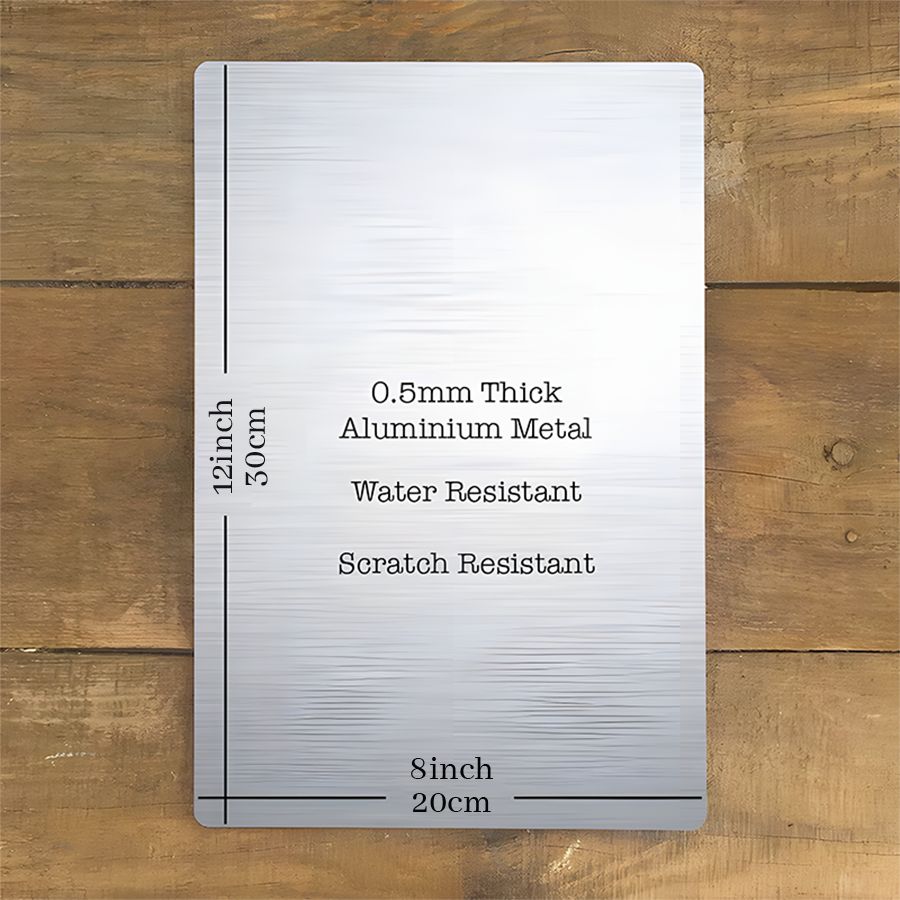 Personalized Metal Sign 8x12in