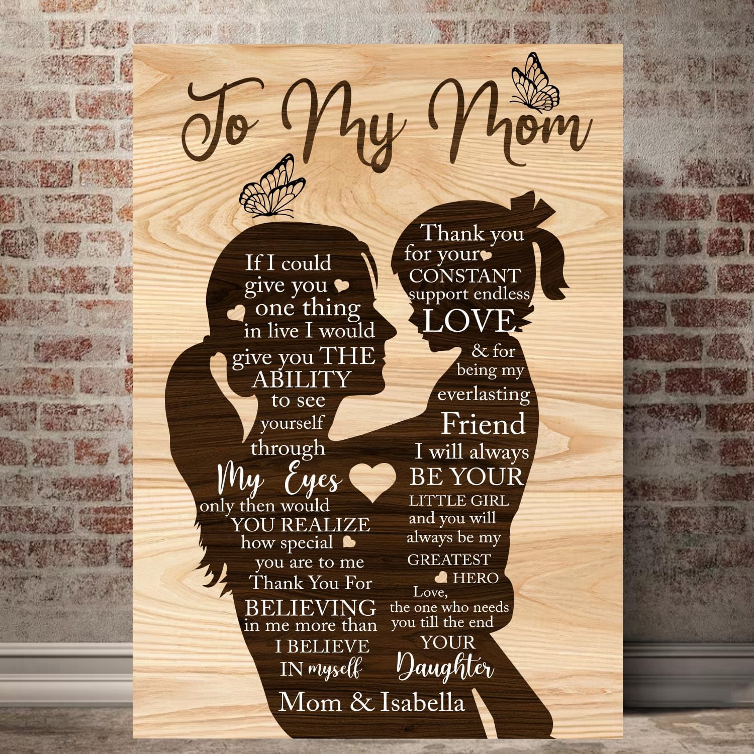 Personalized Mother's Day Canvas Wall Art