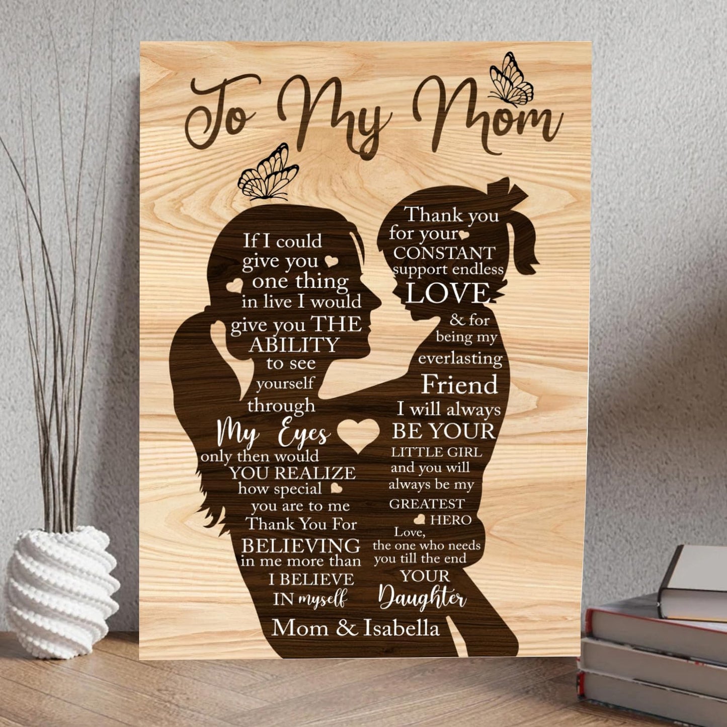 Personalized Mother's Day Canvas Wall Art