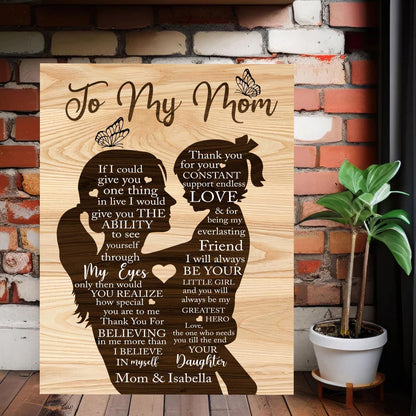 Personalized Mother's Day Canvas Wall Art