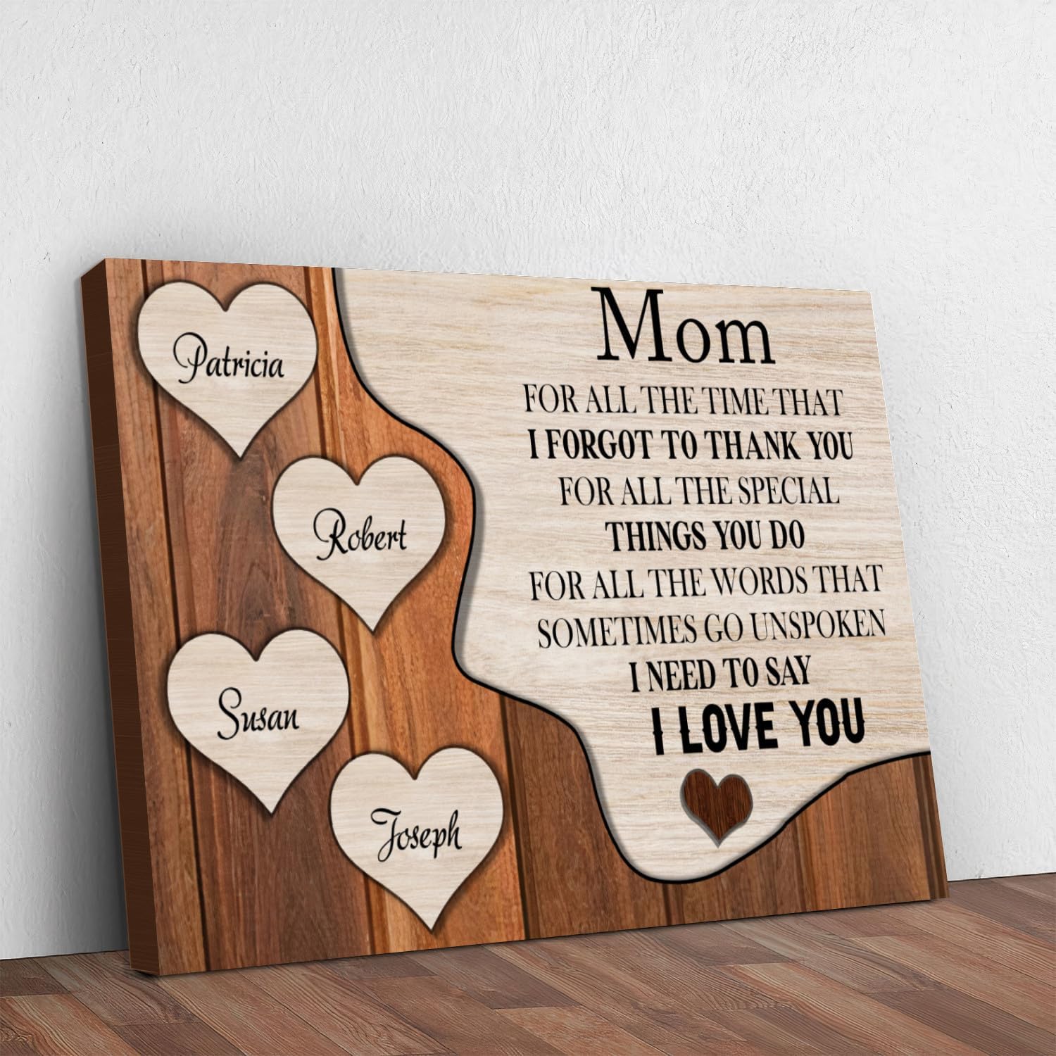 Personalized Mother's Day Canvas Wall Art