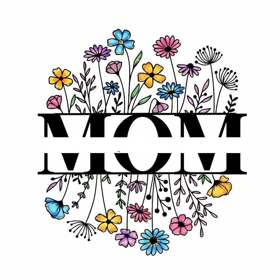 Personalized MOM Wildflower Name Mug Custom Mother's Day Gift - 11oz
