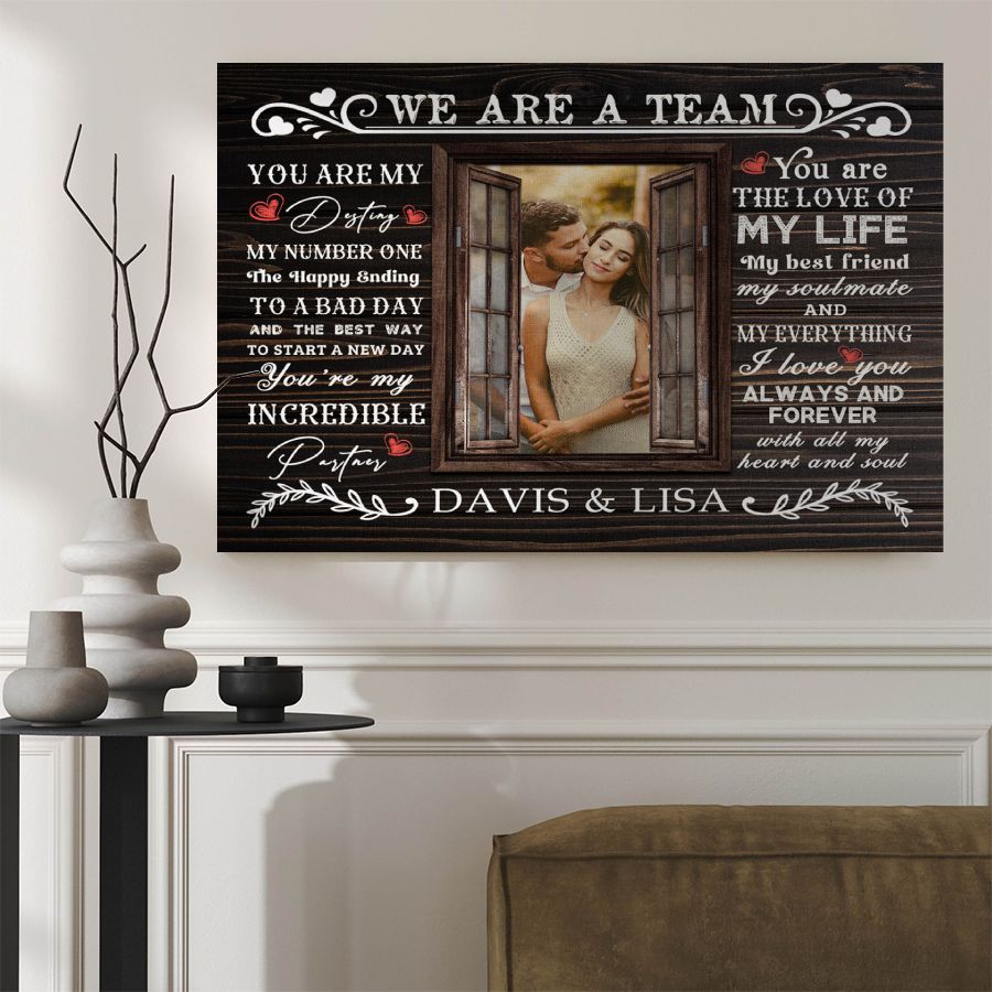 Valentine’s Day Personalized Couple Canvas Wall Art