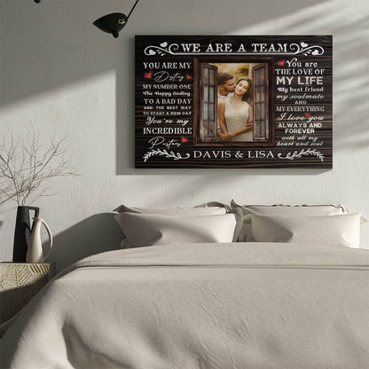 Valentine’s Day Personalized Couple Canvas Wall Art