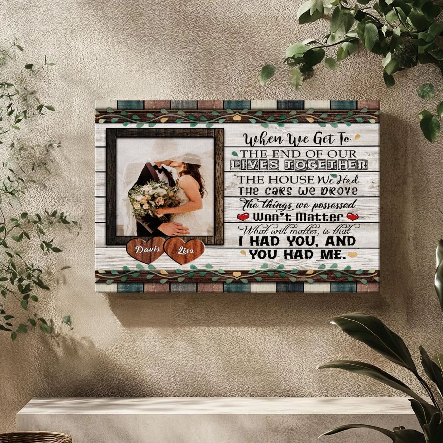 Valentine’s Day Personalized Couple Canvas Wall Art