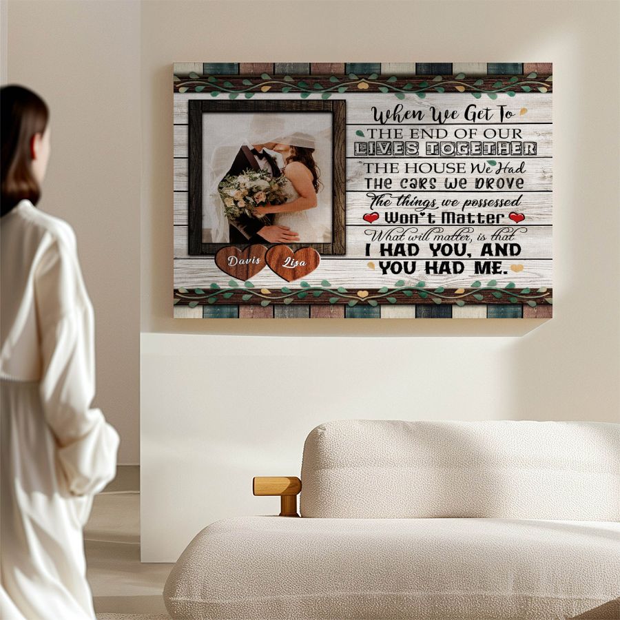 Valentine’s Day Personalized Couple Canvas Wall Art