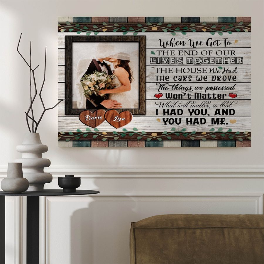 Valentine’s Day Personalized Couple Canvas Wall Art
