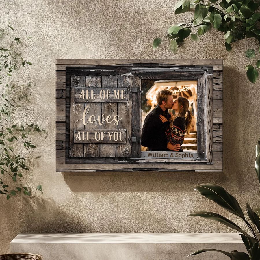 Valentine’s Day Personalized Couple Canvas Wall Art