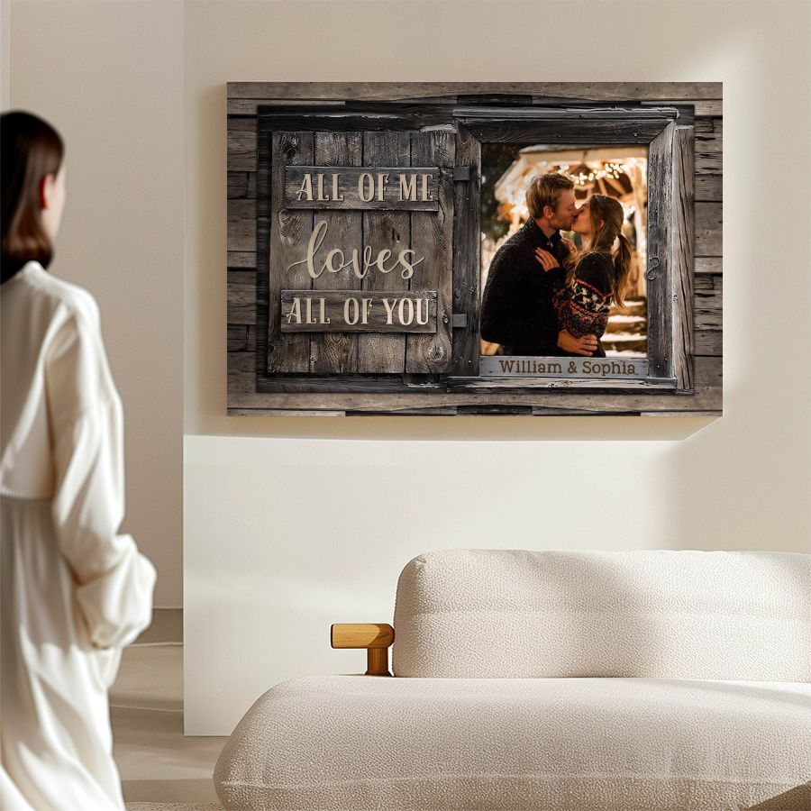 Valentine’s Day Personalized Couple Canvas Wall Art