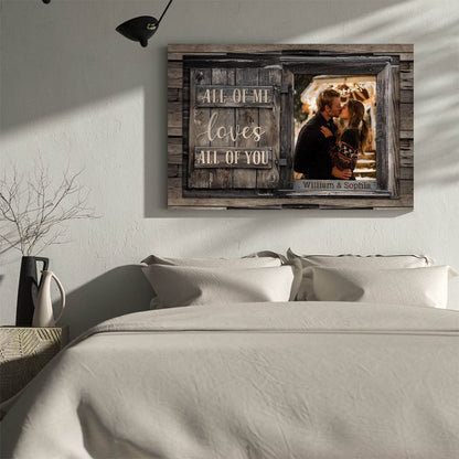 Valentine’s Day Personalized Couple Canvas Wall Art
