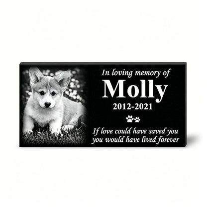 Custom Pet Memorial Grave Marker, Personalized Dog Memorial Plaque