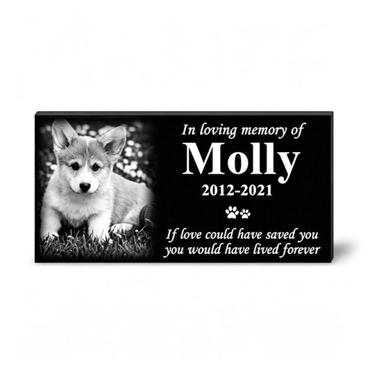 Custom Pet Memorial Grave Marker, Personalized Dog Memorial Plaque