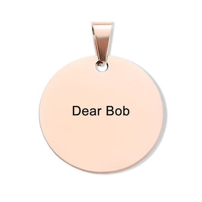 Custom Gold Round Pet Tag with Personalized Engraving