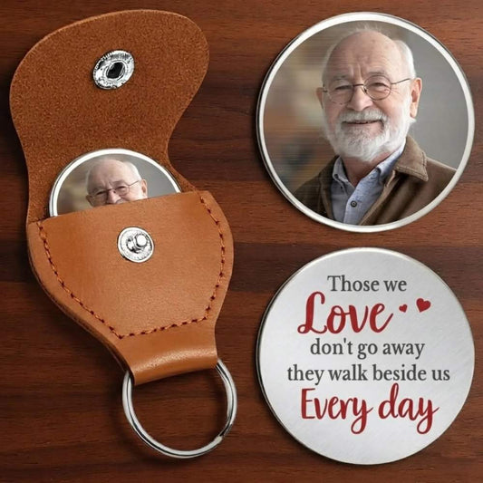 Custom Photo Pocket Hug - Personalized Memorial Sympathy Gifts For Loss Of Mom, Dad - Your Strength Still Guides Me