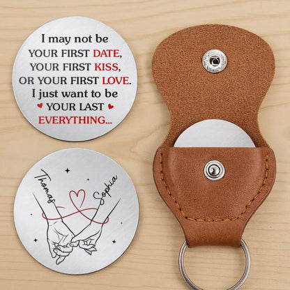 Custom Pocket Hug - Personalized Anniversary Wedding Gifts For Husband And Wife, Him And Her - Let Me Hold Your Hand
