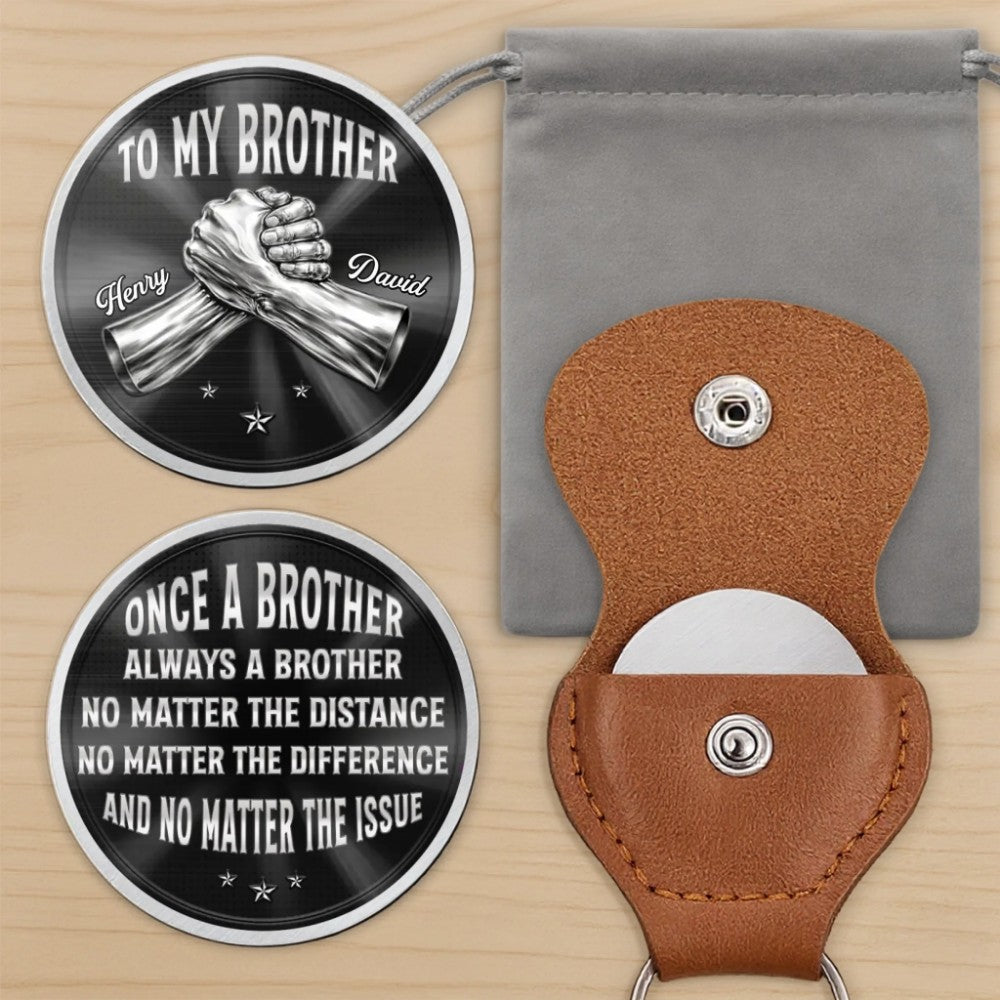 Custom Pocket Hug - Personalized Birthday Gifts For Brother - Brothers Make Life Stronger