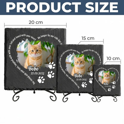 Personalized Pet Memorial Stone - Custom Cat Grave Marker with Photo