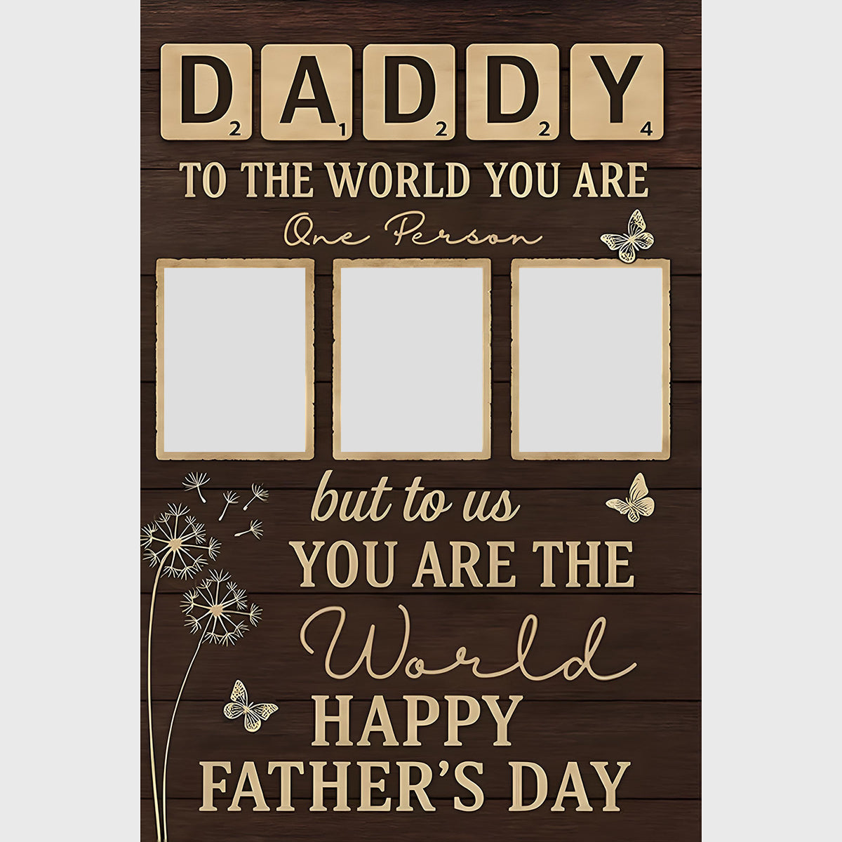 Father's Day Personalized Custom Canvas Print