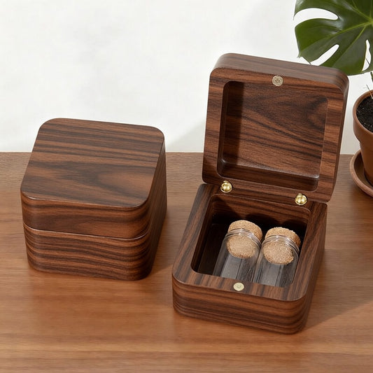 Custom Pet Memorial Wooden Keepsake Box, Personalized Dog Ashes Memory Box with Photo