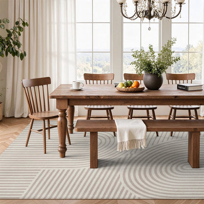 Pink Blush Abstract Washable Area Rug, Soft Pink Distressed Stripe Non Slip Rug for Living Room