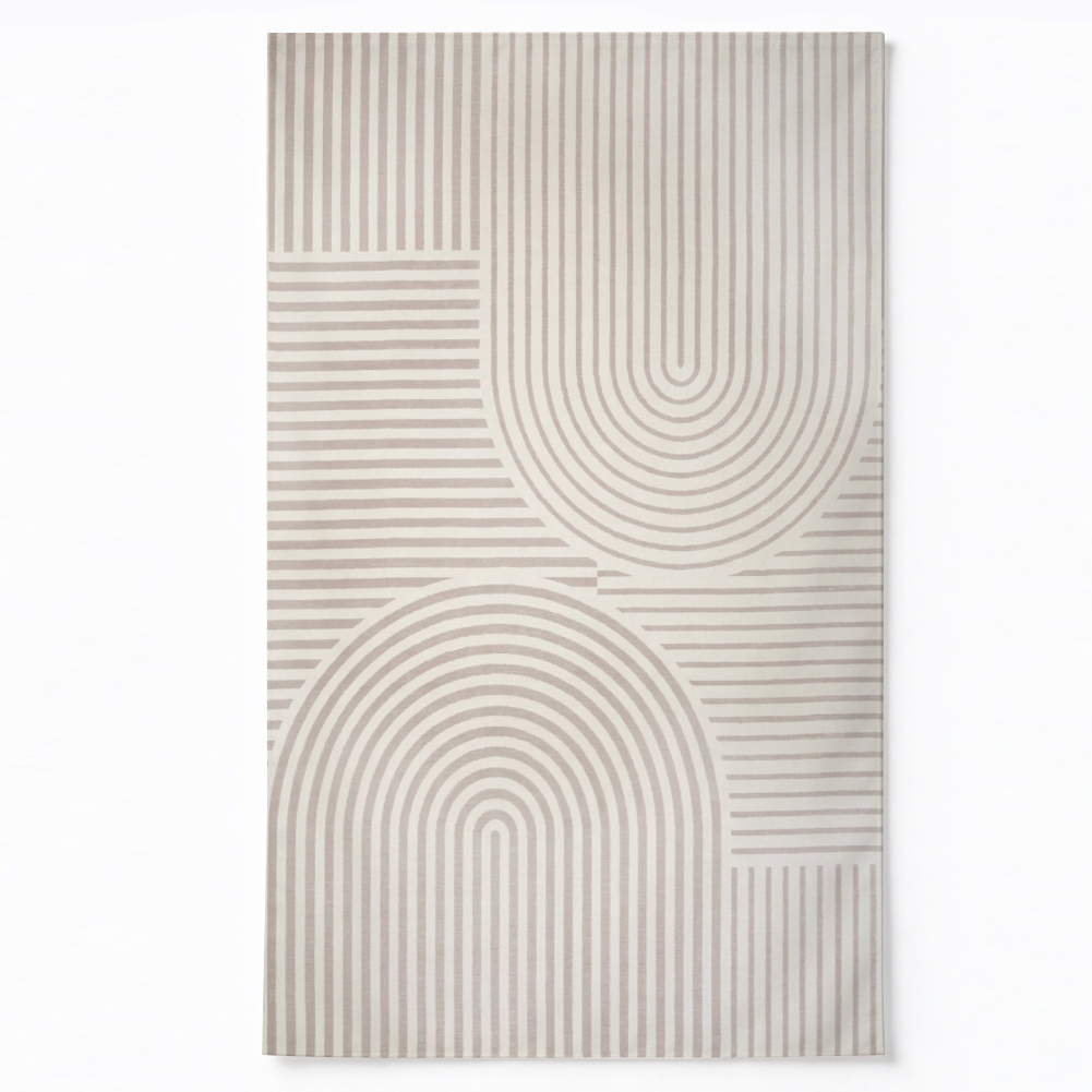 Pink Blush Abstract Washable Area Rug, Soft Pink Distressed Stripe Non Slip Rug for Living Room